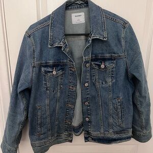 Jean jacket size large petite light blue
